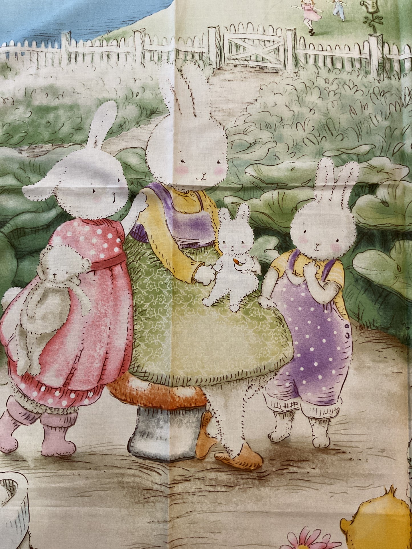 Coniglietti - Pannello in cotone per bambini