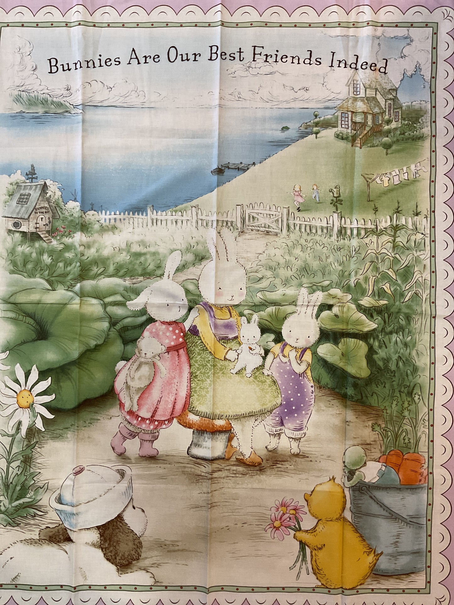 Coniglietti - Pannello in cotone per bambini
