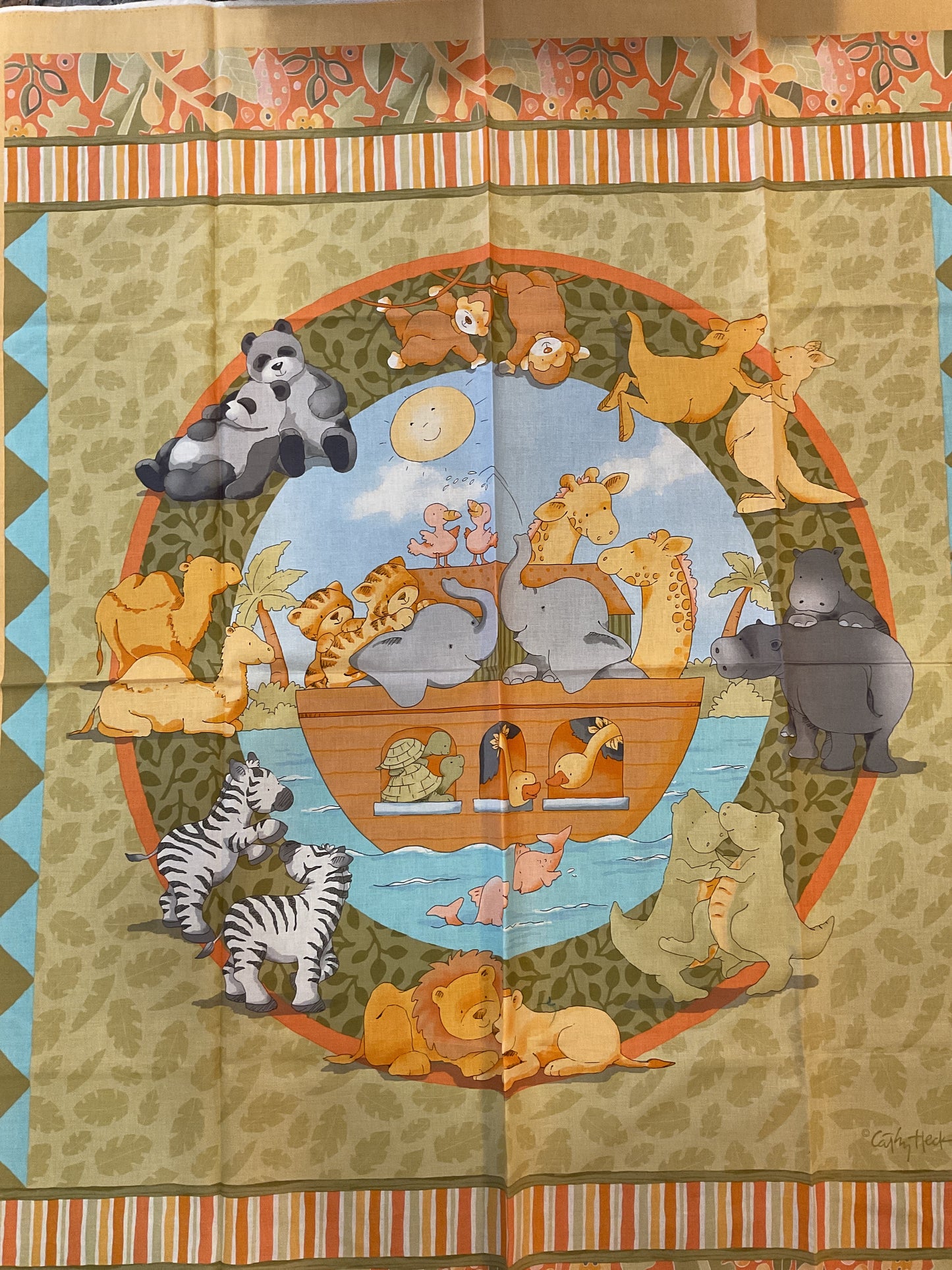 Arca di Noè - Pannello in cotone per bambini