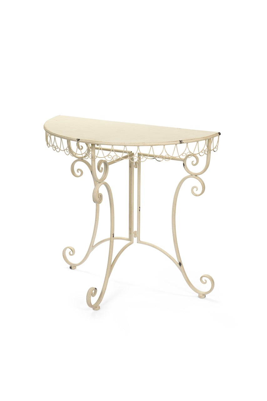 Mezzo tavolo in metallo