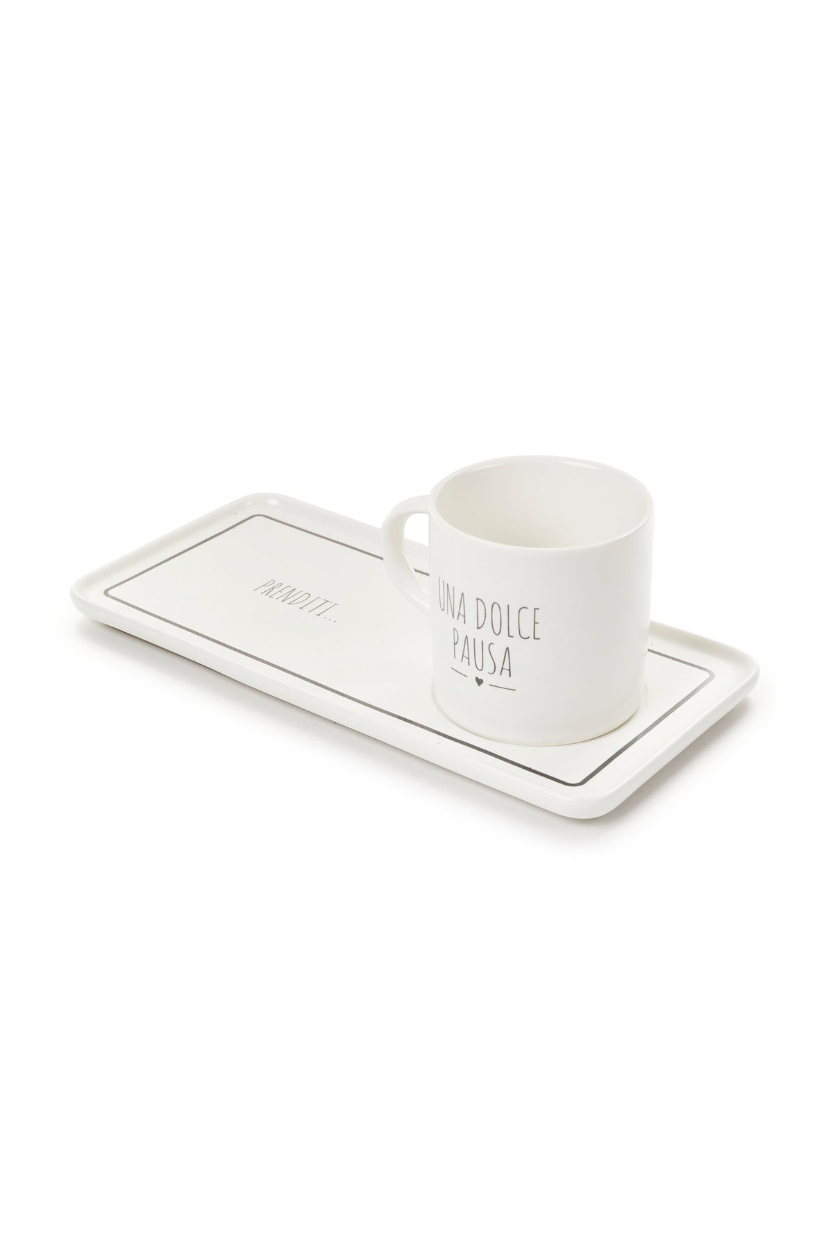 My Home - Tazzina da caffè con vassoio e dedica