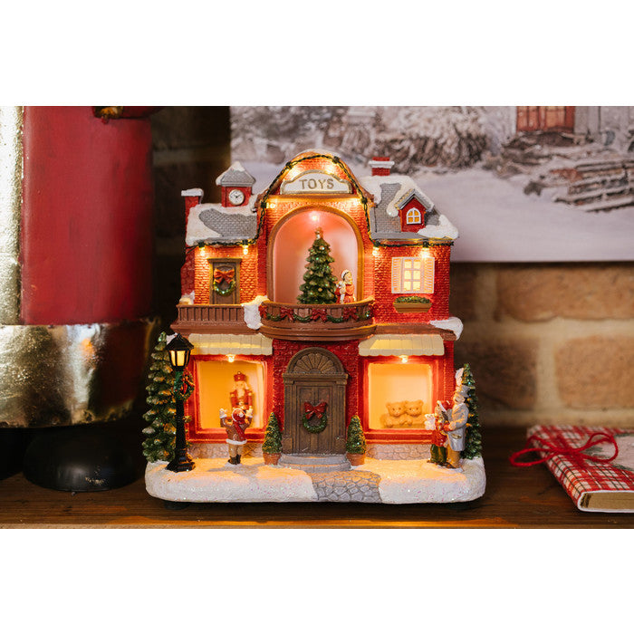 Cartolina di Natale - Negozio giocattoli