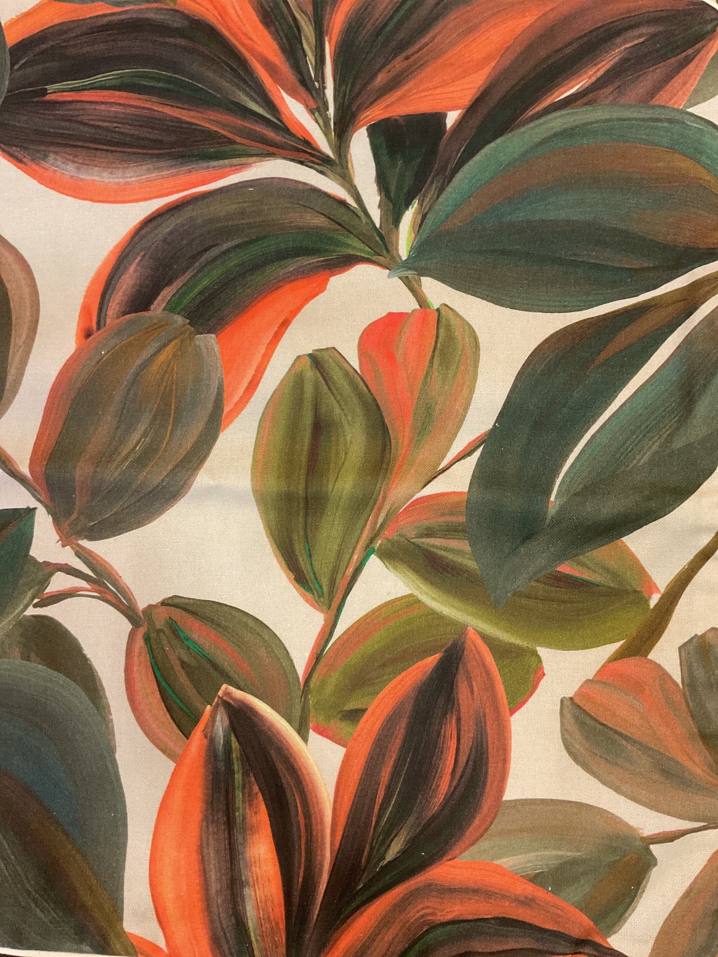 Foglie arancio - Tessuto d'arredamento