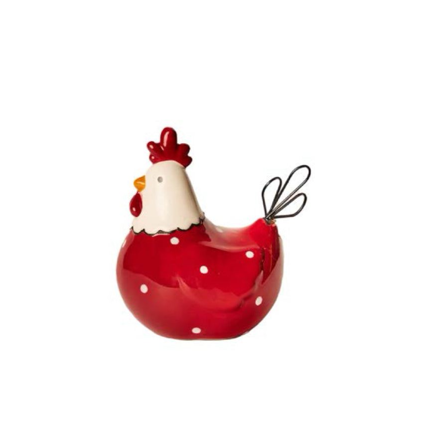 Gallina rossa con pois