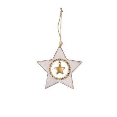 Darling - Decorazione cuore/stella legno