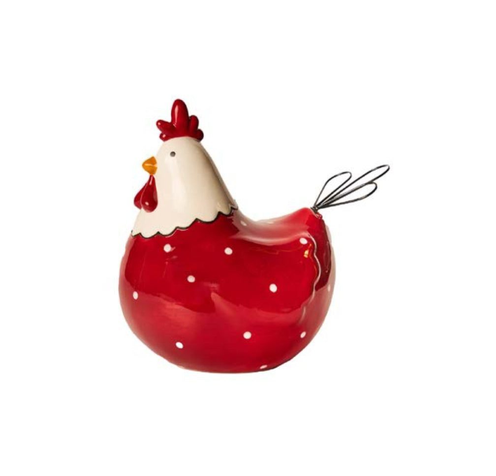Gallina rossa con pois