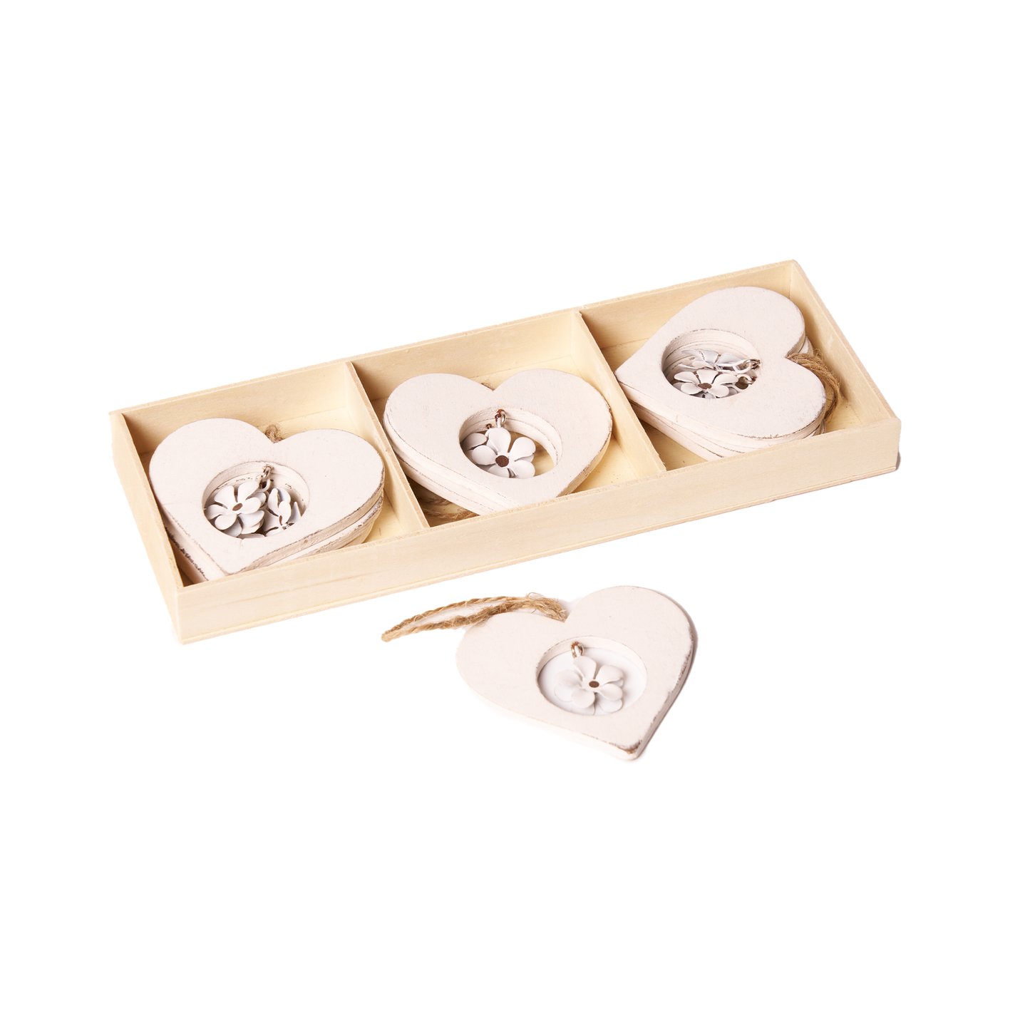 Decorazione cuore con fiore