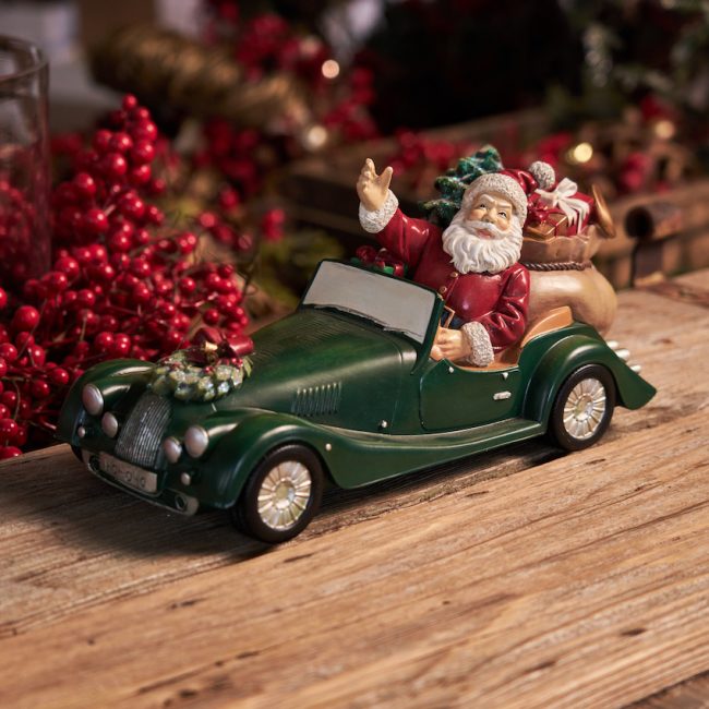 Babbo Natale sulla macchina