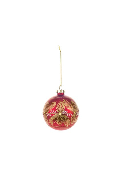 Pallina di Natale agrifoglio oro