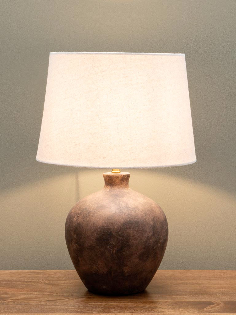 Lampada da tavolo con base in ceramica