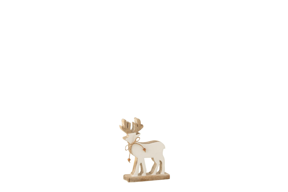 Renna legno e ceramica