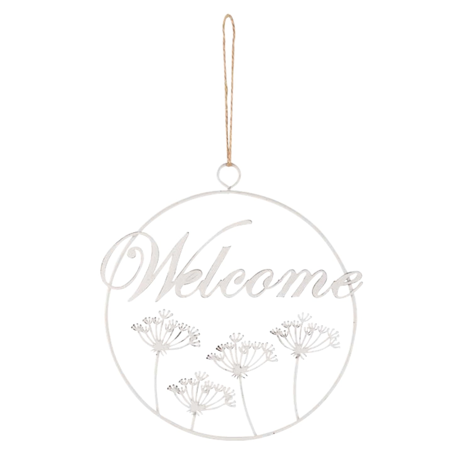 Decorazione da appendere "Welcome" con fiori