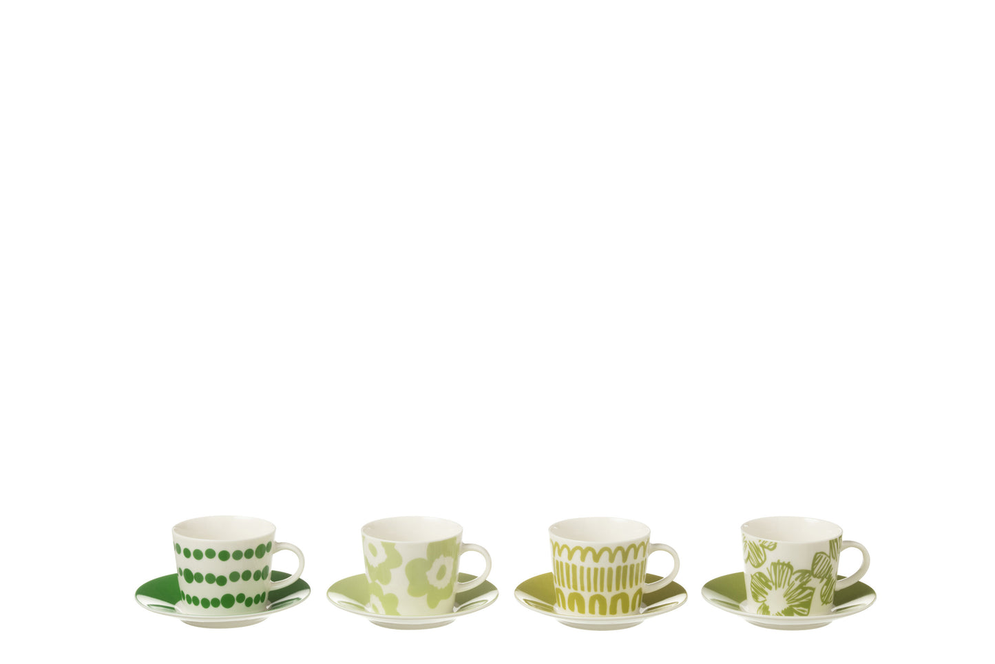 Set 4 tazzine verdi