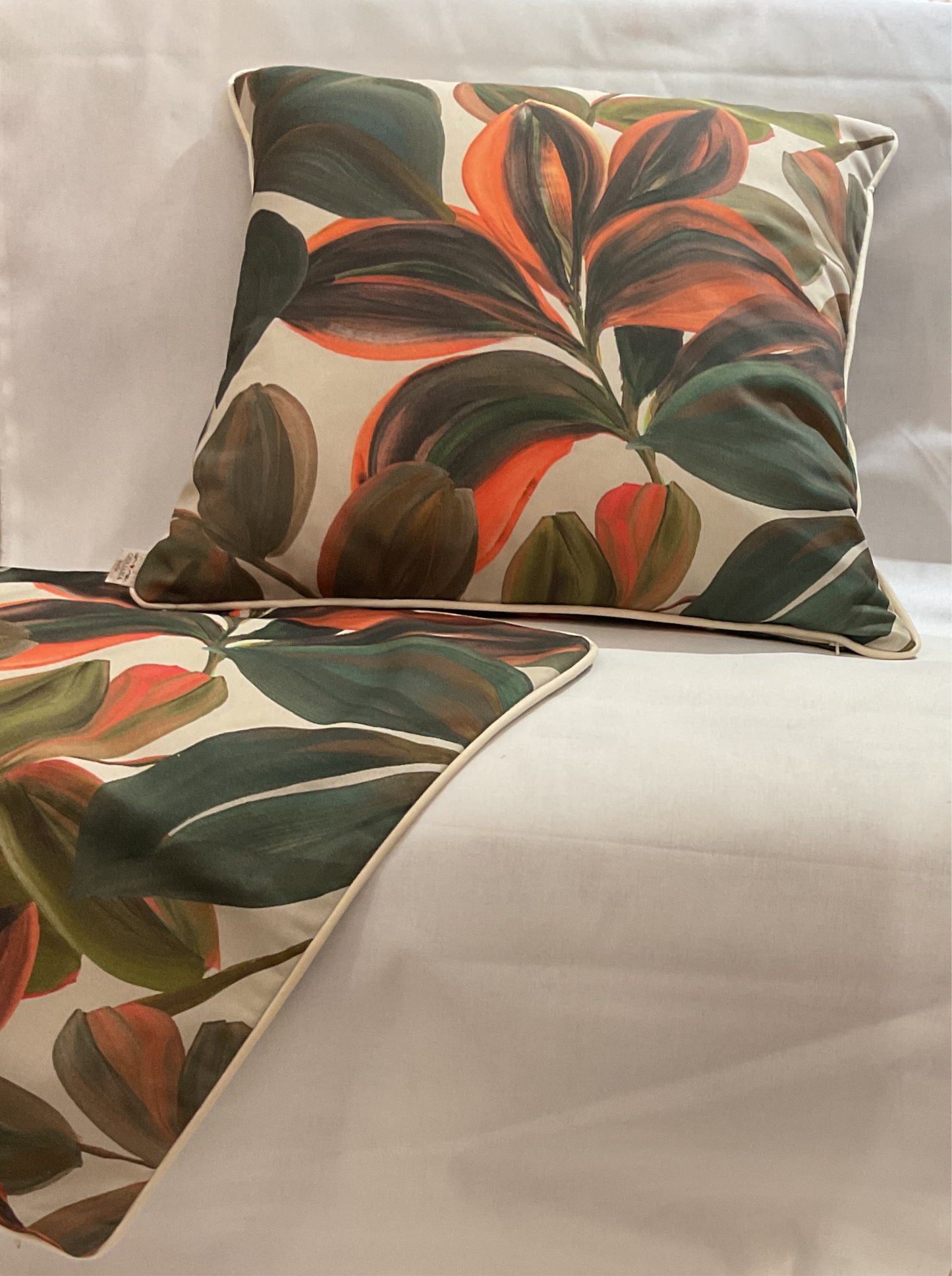 Foglie arancio - Tessuto d'arredamento