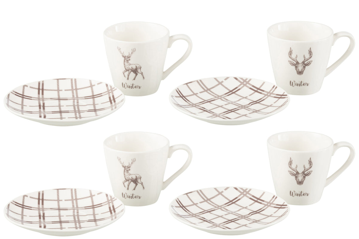 Set 4 tazze renne