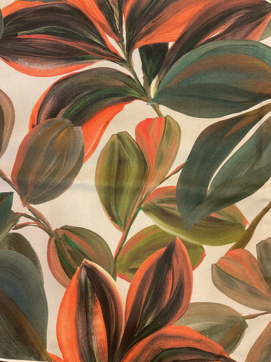 Foglie arancio - Tessuto d'arredamento