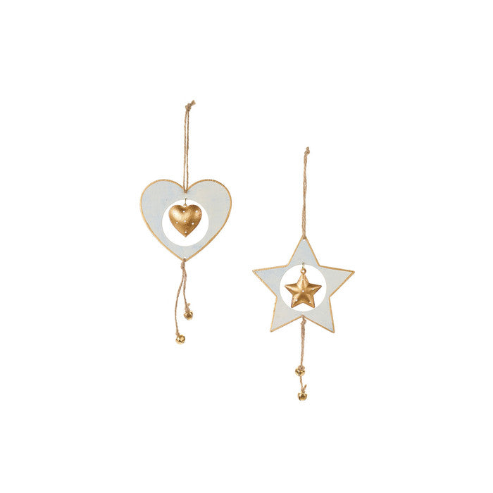 Darling - Decorazione cuore/stella metallo