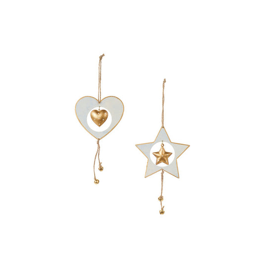 Darling - Decorazione cuore/stella metallo