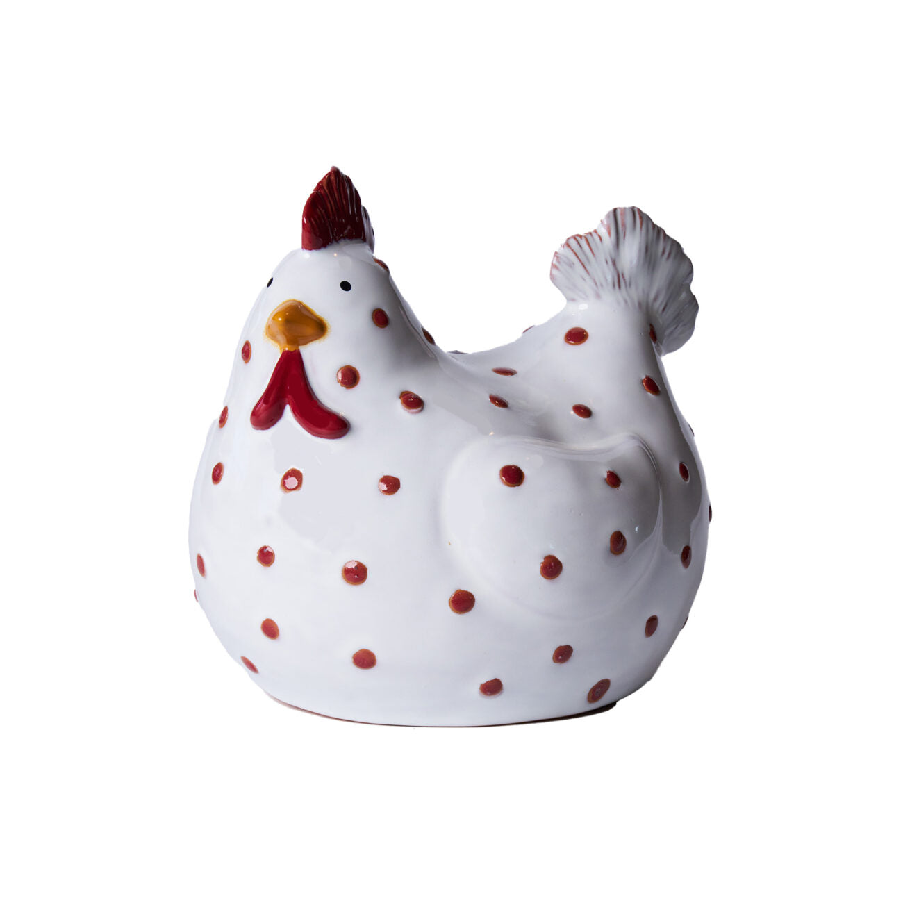 Gallina bianca a pois