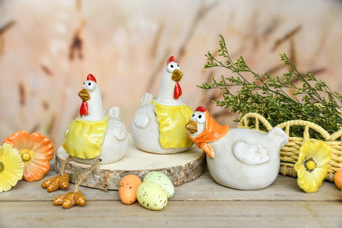 Gallo con zampe pendenti