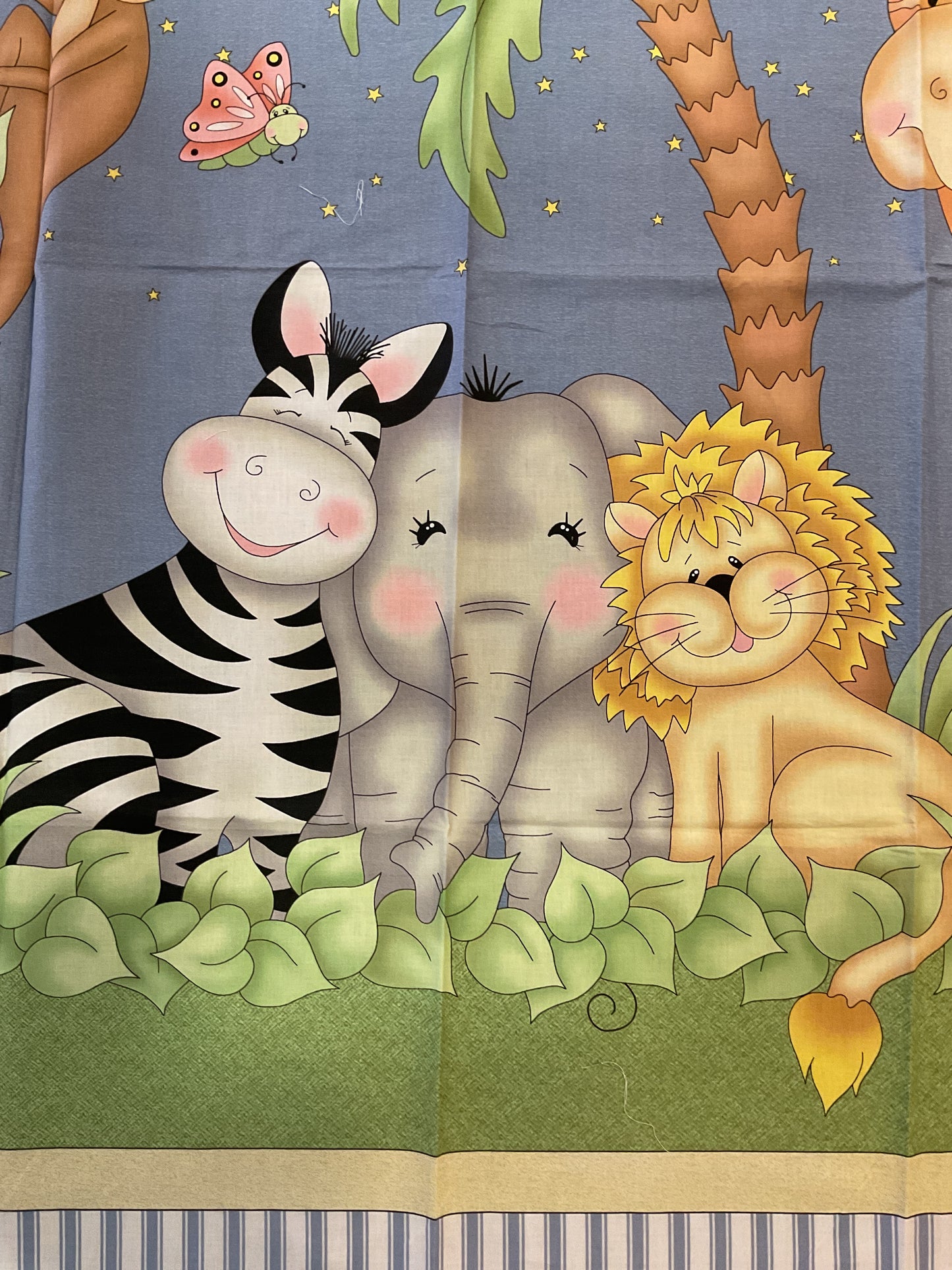 Savana nella notte - Pannello in cotone per bambini