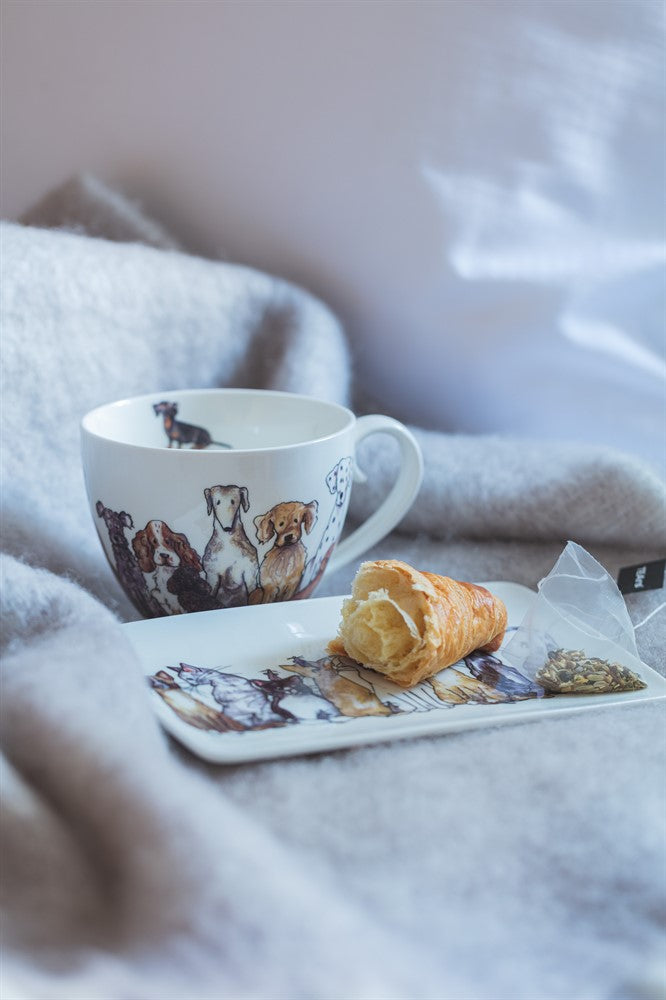 Piatto rettangolare gatti