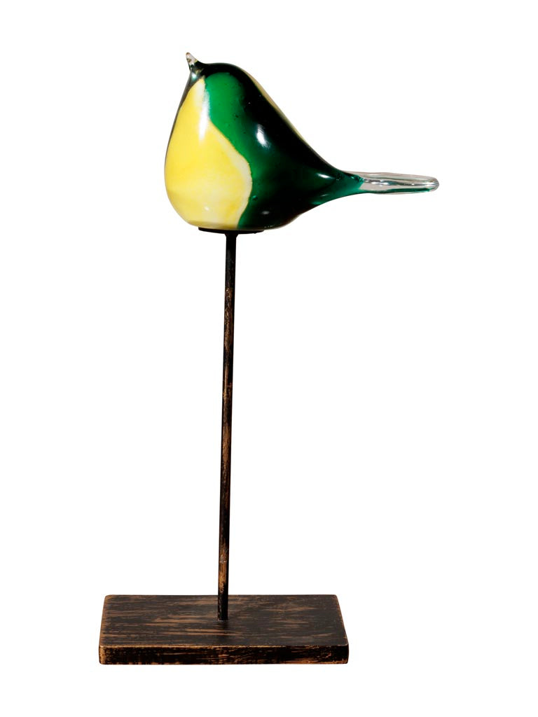 Acchiappasole In Vetro Soffiato A Mano Con Uccellino E Cristallo Swarovski, Regalo Arcobaleno, Dimensioni 10x6 Cm