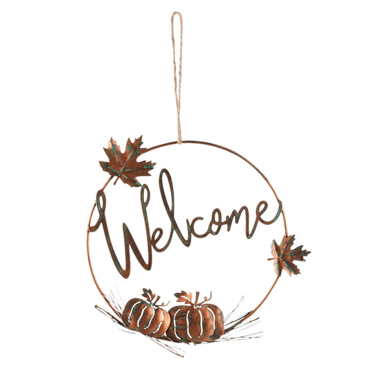 Decorazione da appendere "Welcome" con zucche