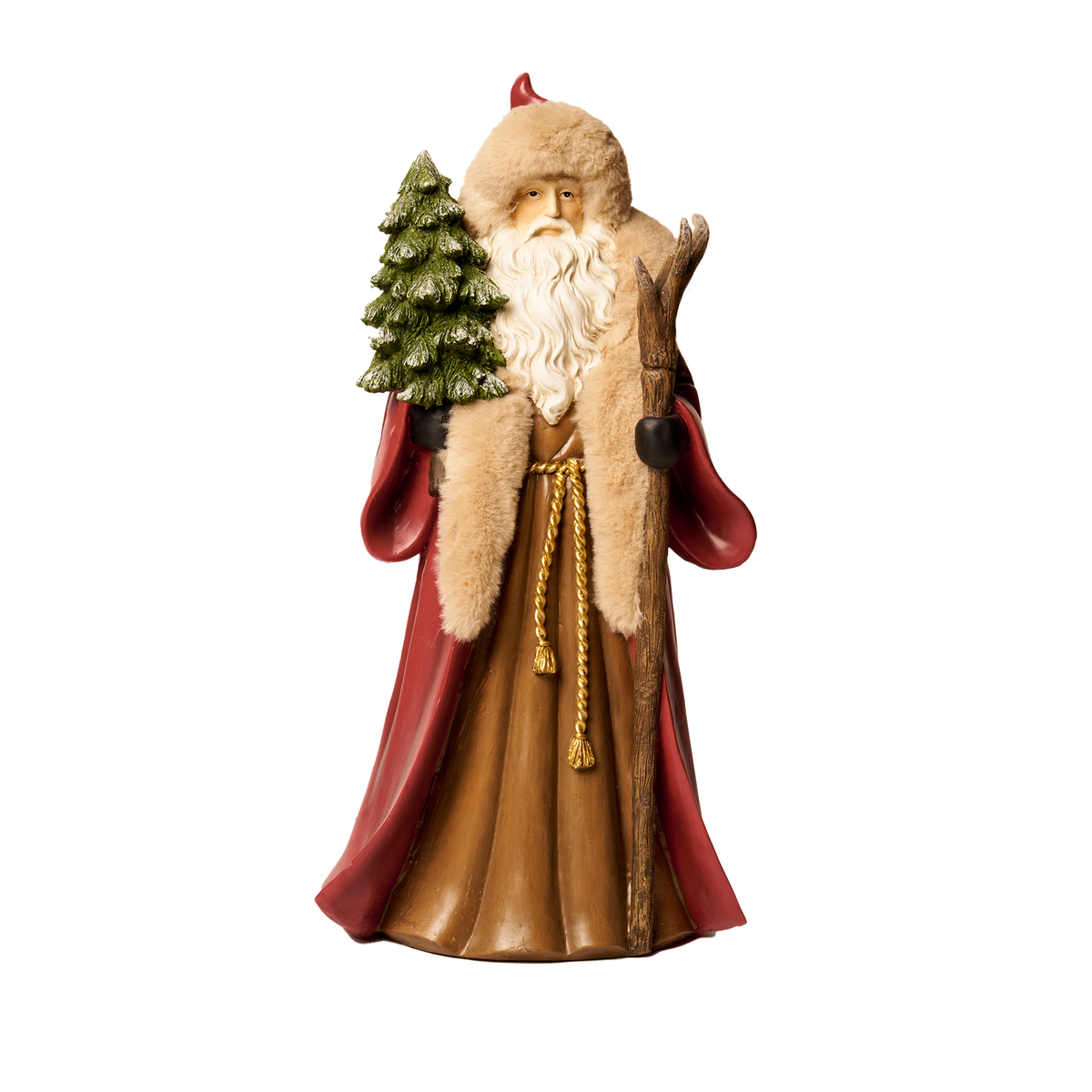 Babbo Natale rosso con bastone