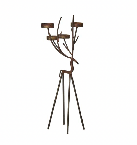 Portacandele renna stilizzata