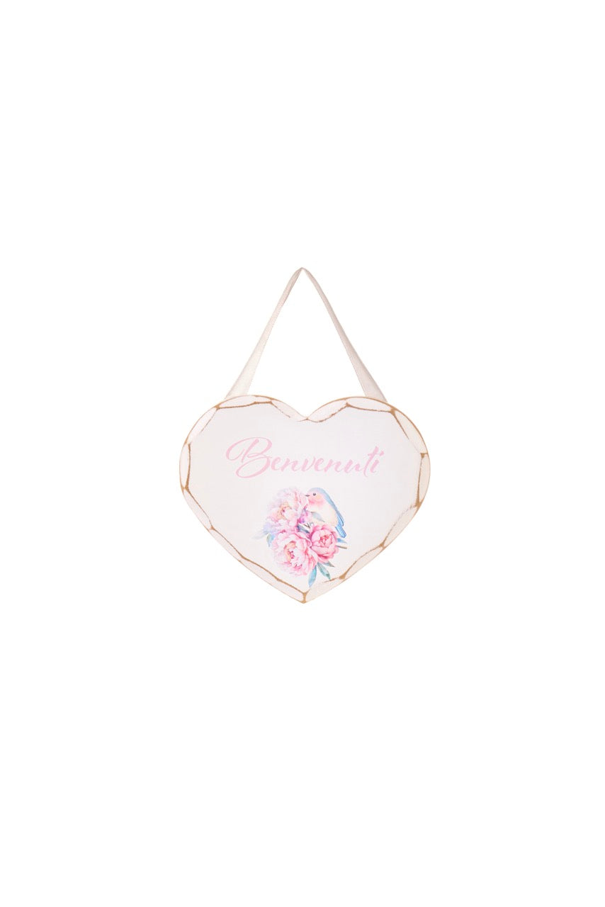Fiorirà - Targhetta cuore con scritta