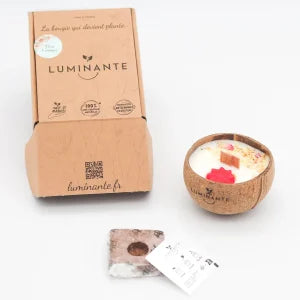 Luminante - Candela profumata fiori di loto bianco cotone